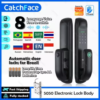 Электронный умный дверной замок с отпечатком пальца Tuya