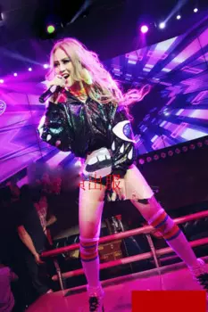 Рот глаза горячий лазерный луч суперфлэш сценическое пальто DS костюм ночной клуб диджей женщины певица современный танец сексуальный костюм бюстгальтер брюки хип-хоп