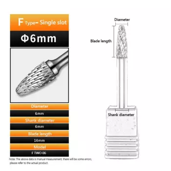 Ротационный напильник HILIXUN F-типа из вольфрамовой стали