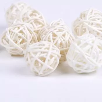 Ротанговые шары для декора 20 шт