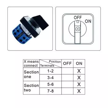 Rotary Cam Changeover Switch LW28-20 CNMAWAY