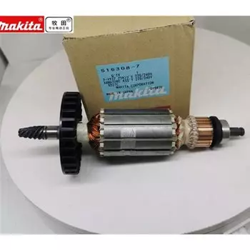 Роторный двигатель MAKITA 516308-7 AC220-240V с 6 зубьями, для 9237CB 9227CB 9227C 9227CY Armature