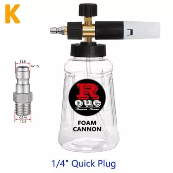ROUE Насадка для пенной омывателя 1/4 Быстроразъемный соединитель Снежная пена Lance Cannon Generator Karcher K2 K3 K4 K5 K6 K7 Nilfisk WAP Clean Автомойка Аксессуары