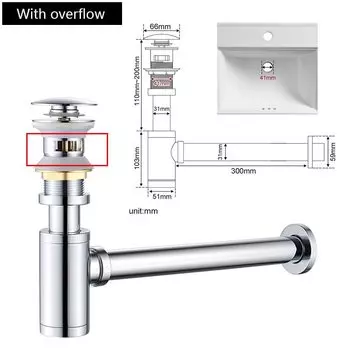 РОВОГО латунный слив для раковины