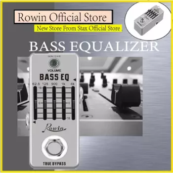 Rowin LEF-317B Bass EQ педаль, 5-полосные педали эквалайзера для бас-гитары с 5-полосным графическим мини-размером, True Bypass