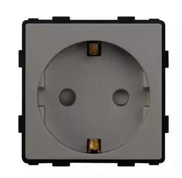 Розетка Bseed USB с стеклянной рамкой серого цвета