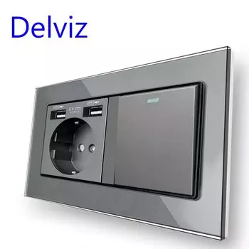 Розетка Delviz с двумя USB-портами