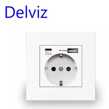 Розетка Delviz Wall тип C 18 Вт