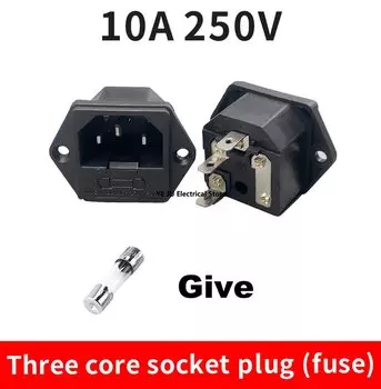 Розетка IEC320 C14 черная белая