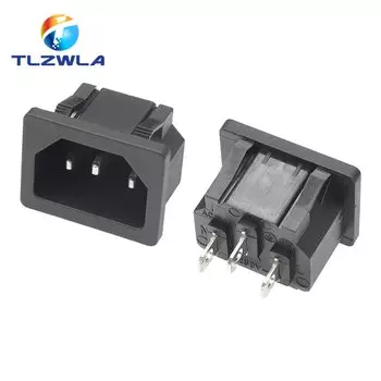 250 В переменного тока, 10 А, розетка переменного тока C14, входная розетка, разъем промышленной розетки, IEC320 C14, 3-контактная панель, входная розетка