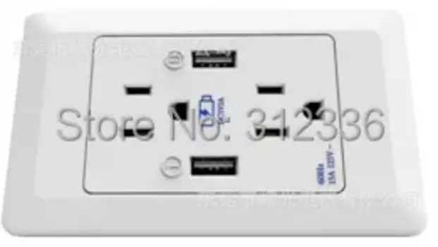 Розетка с шестью отверстиями, 125 В, 15 А, 60 Гц