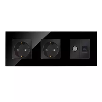 Розетки Bingoelec EU со стеклянной рамкой