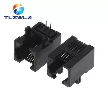 Розетки RJ11 TLZWLA 95001 черные 10 шт