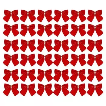 Рождественские банты 12/24/36 шт., красный, золотой