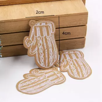 Рождественские бирки из крафтовой бумаги, 50 шт.