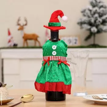 Рождественские чехлы для бутылок вина MOONBIFFY