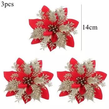 Рождественские цветы DIY House 3 шт.