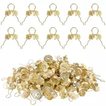 Рождественские шапки YONGSNOW 50/100 шт., золотые, серебряные