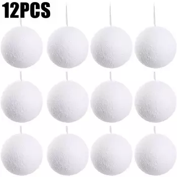 Рождественские шары из пенопласта 6/12 шт.