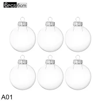 Рождественские шары WNYZQ, прозрачные, пластик, 6 шт.