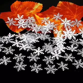 Рождественские снежинки MOONBIFFY белые 2 см 300 шт