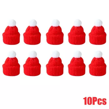 Рождественские вязаные шапки из шерсти 10 шт