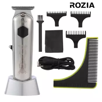 ROZIA USB перезаряжаемый триммер для волос парикмахерская машинка для стрижки волос с ЖК-дисплеем триммер для стрижки волос для мужчин инструмент для укладки волос