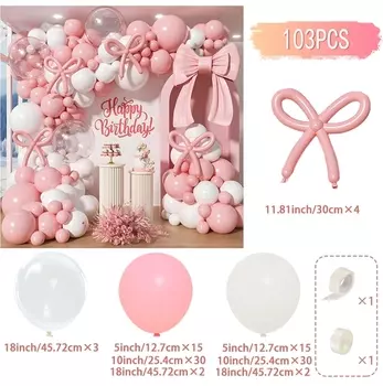 Розовая арка из воздушных шаров FENGRISE