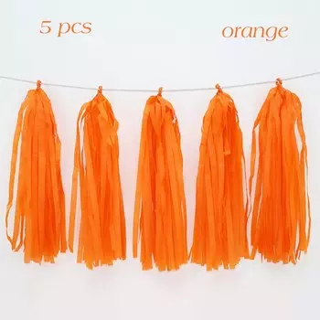 Розовая бумажная гирлянда с кисточками