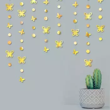 Розовая золотая бабочка MOONBIFFY 3 метра