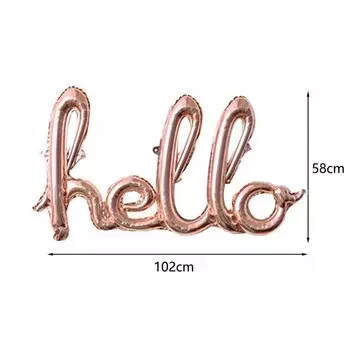 Розовые цифровые шары Hello 18/30 Globos