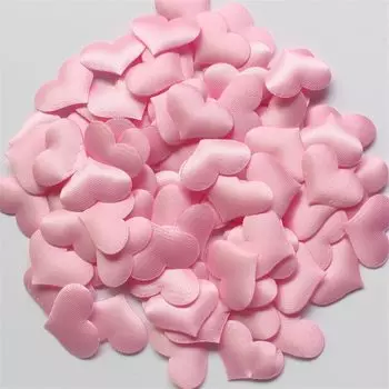 Розовые сердцевидные конфетти из ткани GSCRAFTS