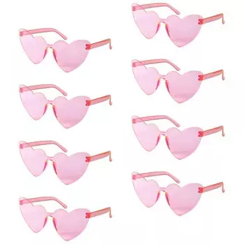 Розовые сердцевидные очки 6-12 шт