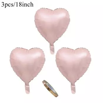Розовые шары-сердца из фольги Partism
