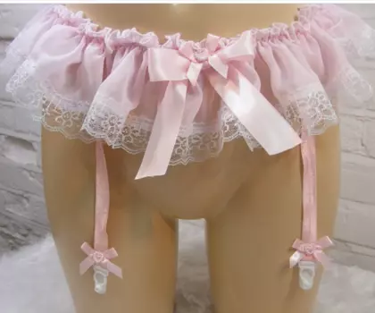 Розовые шифоновые подтяжки sпанси, мужское нижнее белье, трусики всех размеров