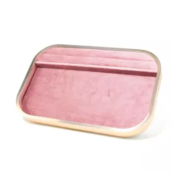 Розовый бархатный органайзер для украшений TREACHI 30*20 см