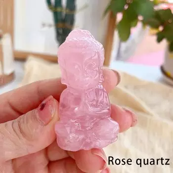 Розовый кварц статуэтка Будды Runyangshi