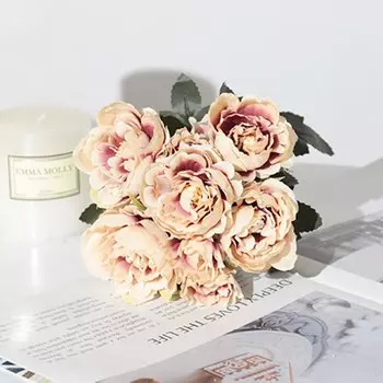 Розовый Пион, Искусственные Цветы, Шелковый Букет Для Декора Студии, Гостиной, Свадебной Композиции, Украшение Дома