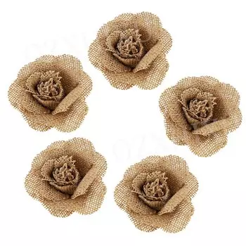 Розы из джута OZXCHIXU