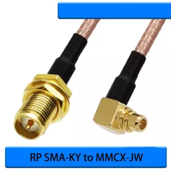 RP SMA Female to MMCX male Прямоугольный Линейный Питатель MMCX-JW-RPSMA-KY RF кабель RG316 диаметр провода 2,5 мм 1,5 м длина кабеля