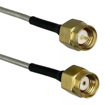 RP SMA Штекерный разъем для SMA Штекерный разъем RG405 0,086 "Серебряный радиочастотный коаксиальный кабель гибкий свиной хвост 4 дюйма ~ 5 м RF разъем