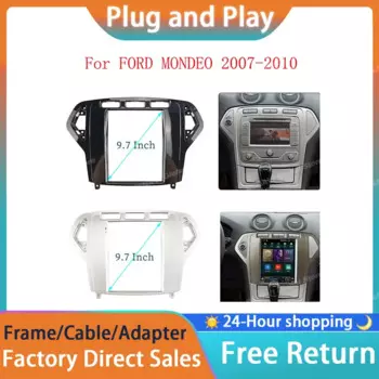 RSNAVI 9,7-дюймовый автомобильный радиоприемник для FORD MONDEO 2007-2010, мультимедийная рамка в стиле Tesla, видеоплеер, навигация, отделка панели DVD