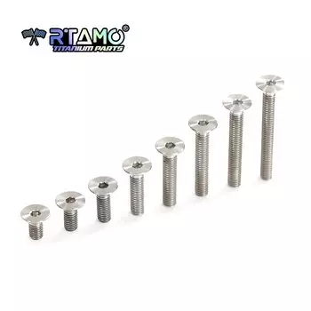 RTAMO M5X10-40 Титановый болт с потайной головкой и шестигранной головкой, винт для мотоцикла и велосипеда (1 шт.)