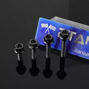 RTAMO Титановый болт M5 X15/20/25/30, фланцевая головка для соревнований, модель универсального велосипеда, мотоцикла (1 шт.)