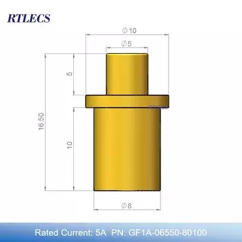 RTLECS Высокоточные разъемы Pogo Pin 3A 4A 5A 10A 15A 25A