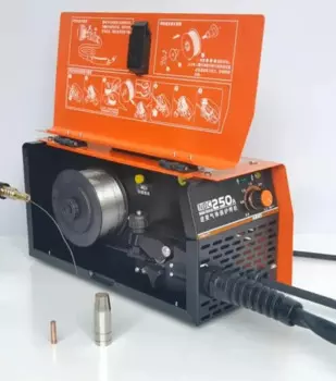 RU доставка, сварочный аппарат с защитой от углекислого газа, интегрированный аппарат, два маленьких сварочных аппарата, 220 В, домашний, без газа