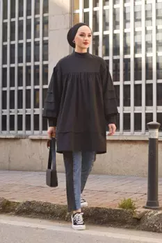 Рубашка из поплина, Черная