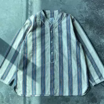 Рубашка с капюшоном VISVIM (Н. Д. Полосатая рубашка без воротника