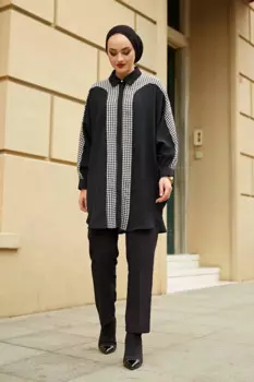 Рубашка с рукавом «летучая мышь» пётиккар, Черная