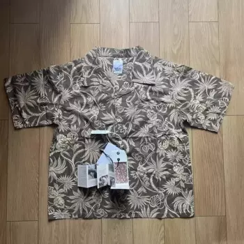 Рубашка VISVIM WMV DUKE SS (Н. Д. Ананас) 15SS рубашка с листьями